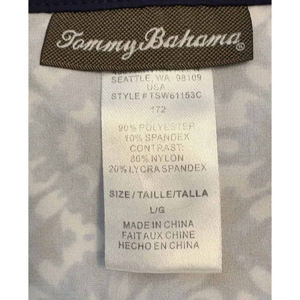 Tommy Bahama Shorts‎ Mens Large Blue and White Starburst Swim Trunks*